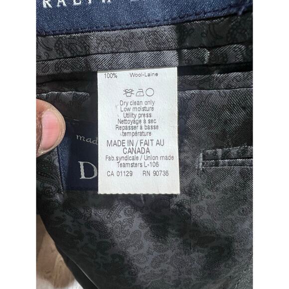 Ralph Lauren 3 Piece Suit 46L Gray Wool Jacket Vest Pants 36x34 Made canda - Picture 11 of 16